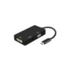 Convertitore Aisens da USB-C a DVI/HDMI/VGA - USB-C/M-DVI/H-HDMI/H-VGA/H - 15 cm - Colore nero
