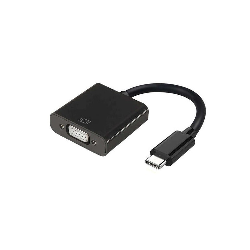 Aisens Conversor USB-C a VGA - USB-C/M-HDB15/H - 15cm - Color Negro Aisens Conversor USB-C a VGA - USB-C/M-HDB15/H - 15cm - Color Negro