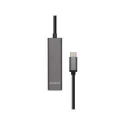 Aisens HUB USB 3.1 USB-C - Da USB-C Maschio a 4xTipo A Femmina - 15 cm - Colore Grigio