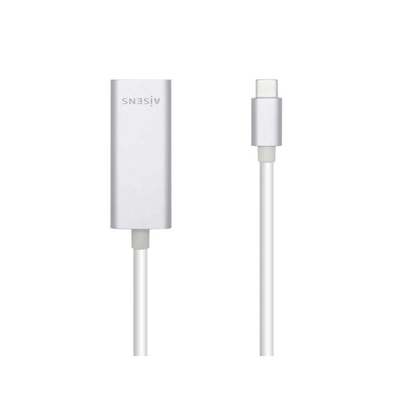 Aisens USB3.1 Gen1 Convertitore da USB-C a Gigabit Ethernet 10/100/1000 Mbps - 15 cm - Colore Argento Aisens USB3.1 Gen1 Convertitore da USB-C a Gigabit Ethernet 10/100/1000 Mbps - 15 cm - Colore Argento