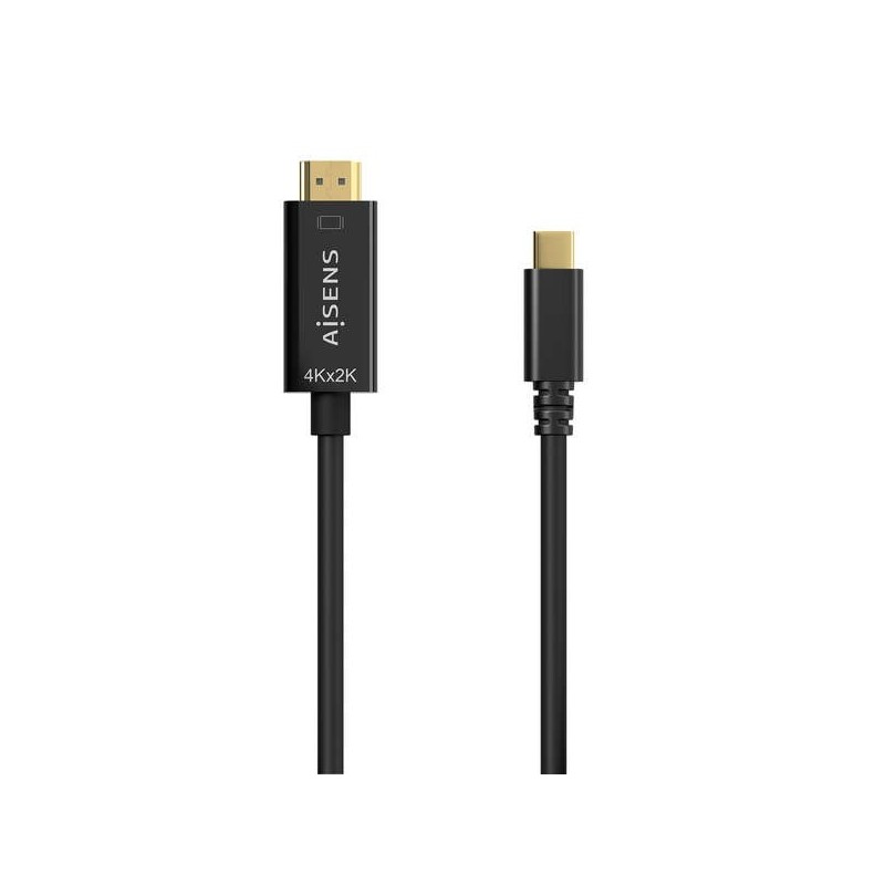 Cavo convertitore Aisens da USB-C a HDMI 4K@30HZ - USB-C/M-HDMI/M - 0,8 M - Colore nero Cavo convertitore Aisens da USB-C a HDMI 4K@30HZ - USB-C/M-HDMI/M - 0,8 M - Colore nero