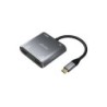 Convertitore Aisens da USB-C a 2xHDMI 4K SST MST/USB2.0/USB-C PD 60W - USB-C/M-2xHDMI/H-USB-A/H-USB-C/H - 15CM - Grigio