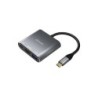 Convertitore Aisens da USB-C a HDMI/USB-C/USB 3.0 Tipo A, 3 in 1 - 15 cm - Grigio