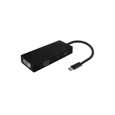 Aisens Conversor USB-C a DP/DVI/HDMI/VGA - USB-C/M-DP/H-DVI/H-HDMI/H-VGA/H - 15cm - Color Negro