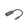 Convertitore da USB-C a HDMI Aisens in alluminio 4K@60Hz - USB-C/M-HDMI/H - 15 cm - Grigio