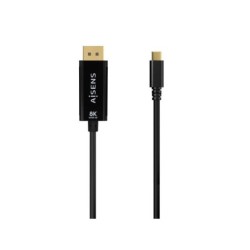Cavo convertitore Aisens da USB-C a Displayport 8K@60Hz - USB-C/M-DP/M - 0,8 m - Nero