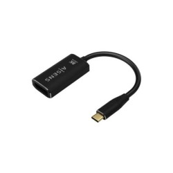 Convertitore Aisens da USB-C a Displayport in alluminio 8K@60Hz - USB-C/M-DP/H - 15 cm - Nero