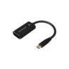 Convertitore Aisens da USB-C a Displayport in alluminio 8K@60Hz - USB-C/M-DP/H - 15 cm - Nero