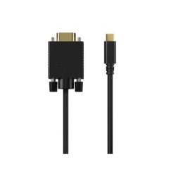 Cavo convertitore Aisens da USB-C a VGA - USB-C/M-Hdb15/M - 1,8 m - Nero