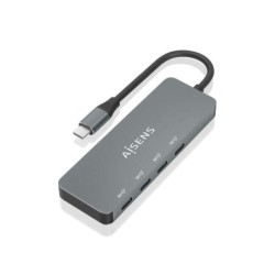 Aisens Hub USB 3.2 GEN2 10G USB-C - USB-C/M-4xUSB-C/H - 15cm - Colore Grigio