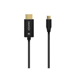 Cavo convertitore Aisens da USB-C a HDMI 2.1 8K@60Hz in alluminio - USB-C/M-HDMI/M - 1,0 m - Colore nero