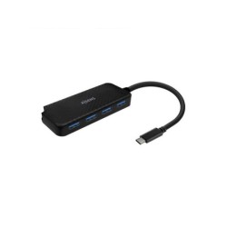 Aisens Hub USB 3.1 USB-C - USB-C/M-4Xtipo A/H - 15cm - Color Negro