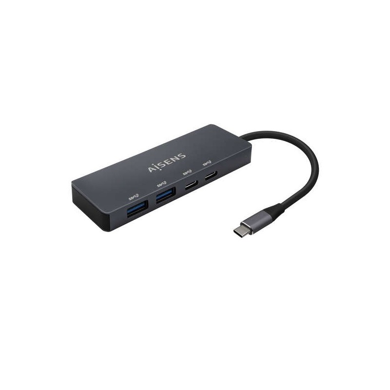 Aisens Hub USB 3.2 Gen1 5G USB-C - USB-C/M-2xUSB-C/H-2xUSB-A/H - 15cm - Color Gris Aisens Hub USB 3.2 Gen1 5G USB-C - USB-C/M-2xUSB-C/H-2xUSB-A/H - 15cm - Color Gris