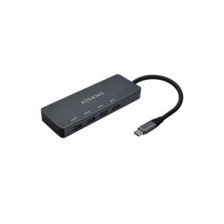 Aisens Hub USB 3.2 Gen1 5G USB-C - USB-C/M-4xUSB-C/H - 15cm - Colore Grigio