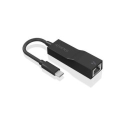 Aisens USB3.1 GEN1 Convertitore da USB-C a Gigabit Ethernet 10/100/1000 Mbps - 11 cm - Colore nero
