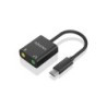Convertitore audio da USB-C a Aisens 48KHz - USB-C/M-2xJACK 3.5/H - 10 cm - Colore nero