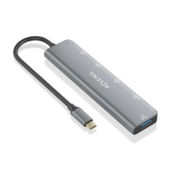 Aisens Hub USB 3.2 Gen1 5G USB-C - USB-C/M-1xUSB-C PD100W/H-1xUSB-C/H-3xUSB-A/H - 15 cm