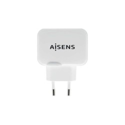 Aisens Cargador USB 17W 5V/3.4A - 2xUSB con Control AI - Color Blanco