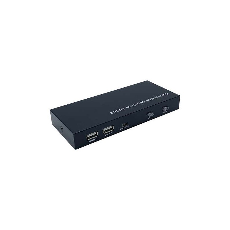 Switch KVM HDMI Aisens 4K@60HZ USB 1U-2PC con alimentatore - colore nero Switch KVM HDMI Aisens 4K@60HZ USB 1U-2PC con alimentatore - colore nero