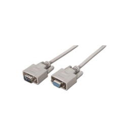 Cavo seriale Aisens RS232 - DB9/M-DB9/H - 1,8 m - Colore beige