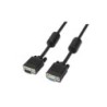 Cavo Aisens SVGA con Ferrite - HDB15/Maschio-HDB15/Femmina - 3,0 m - Colore Nero