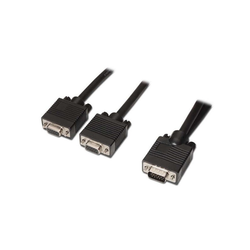 Aisens Cable Bifurcador SVGA - HDB15/M-2xHDB15/H - 45cm - Color Negro Aisens Cable Bifurcador SVGA - HDB15/M-2xHDB15/H - 45cm - Color Negro