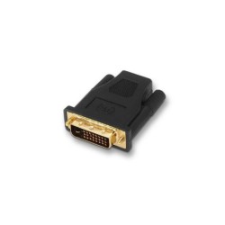 Aisens Adaptador DVI a HDMI - 24+1/M-HDMI A Hembra Blindado en Oro - Full HD - Color Negro
