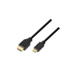 Cavo Aisens HDMI a Mini HDMI ad alta velocità / HEC - A Maschio-C/Maschio - 1,8 m - Compatibilità 3D ed Ethernet - Colore nero