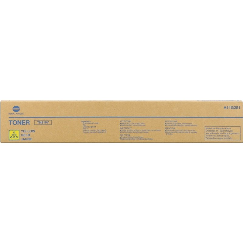 Cartuccia toner giallo originale Konica Minolta TN216 - TN216Y/A11G251