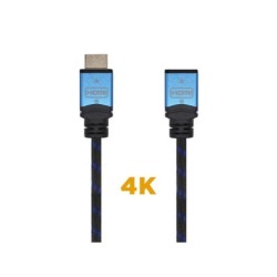 Cavo HDMI Aisens V2.0 Cavo prolunga premium ad alta velocità / HEC 4K@60Hz 18 Gbps - A/MA/H - 1,0 M - Colore nero