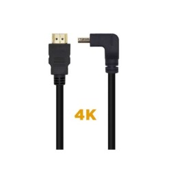 Cavo HDMI V2.0 angolato ad alta velocità Aisens Premium / HEC 4K a 60 Hz 18 Gbps - A/MA/M - 1,0 M - Colore nero