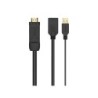 Convertitore attivo Aisens HDMI 2.0 + ALIMENTAZIONE USB. a DisplayPort V1.2 - HDMI/M-USB/M-DP/H - 10 cm - Colore nero