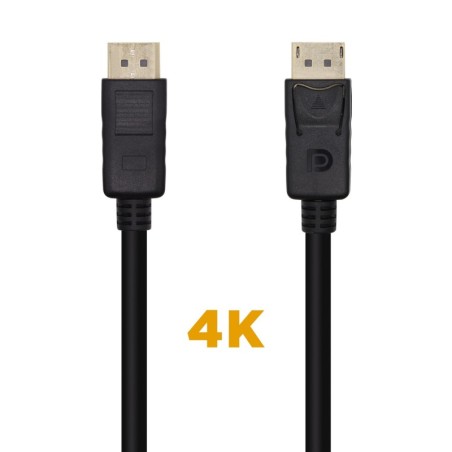 Cavo Aisens Displayport V1.2 4K@60Hz - DP/M-DP/M - 1,0 m - Nero
