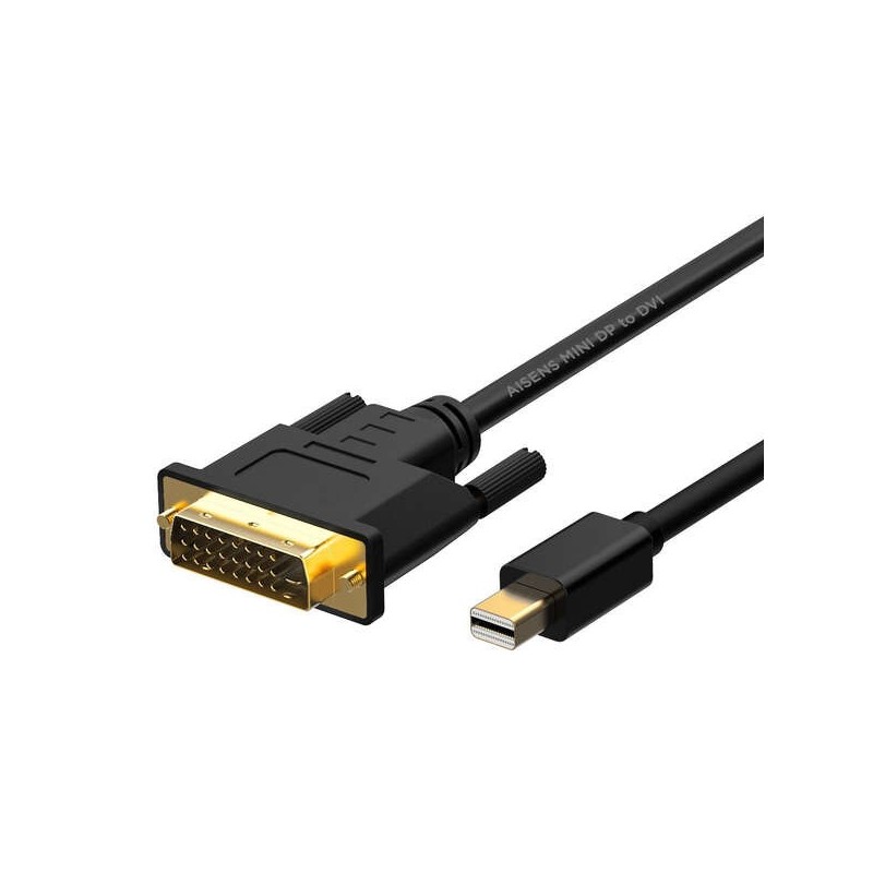 Cavo convertitore Aisens Mini Displayport a DVI - Mini DP/M-DVI/M - 2,0 M - Colore nero Cavo convertitore Aisens Mini Displayport a DVI - Mini DP/M-DVI/M - 2,0 M - Colore nero