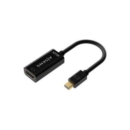 Aisens Conversor Mini DP V1.2 a HDMI V1.4 4K@30HZ - MDP/M-HDMIA/H - 15CM - Color Negro