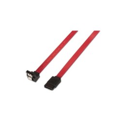 Cavo dati Aisens SATA III 6G dati angolato con ancoraggi - 0,5 m per disco rigido SSD SATA I - II - III - Colore rosso