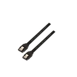 Cavo dati Aisens SATA III 6G con ancoraggi - 0,5 m per disco rigido SSD SATA I - II - III - Colore nero