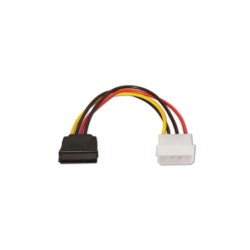 Cavo di alimentazione SATA Aisens - Molex 4pin/M-SATA Femmina - 16 cm - 100% Rame - Colore Nero