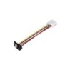 Aisens Cable SATA alim Acodado con Anclajes - Molex 4pin/M-SATA Hembra - 16cm - 100% Cobre - Color Negro