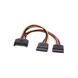 Cavo di alimentazione SATA Aisens - SATA/M-2xSATA/H - 20 cm - Colore nero