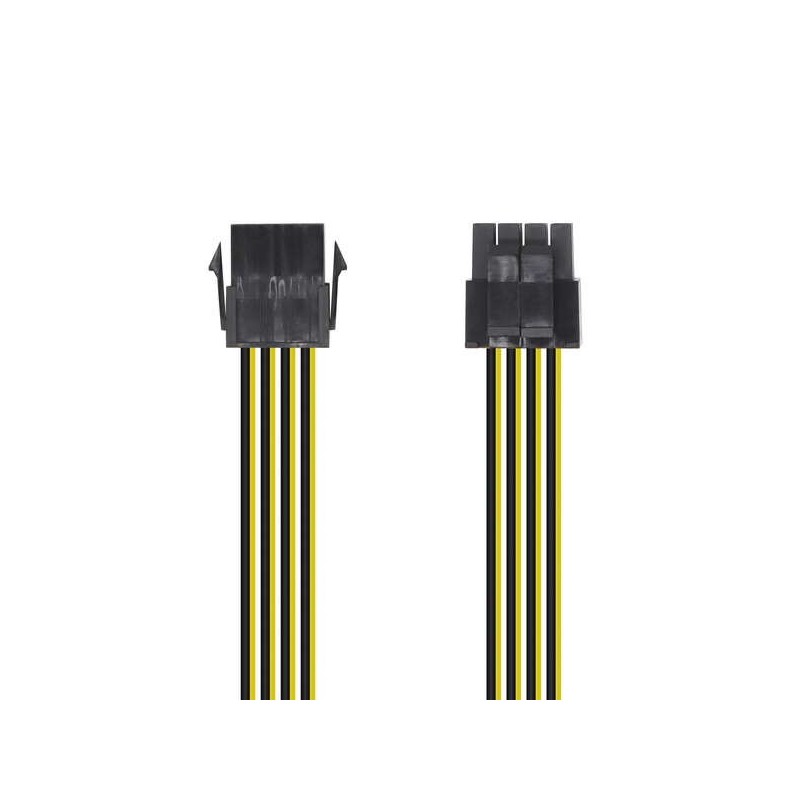 Cavo di alimentazione Aisens - 8 Pin/H-4+4 Pin/M - 30 cm - Colore nero Cavo di alimentazione Aisens - 8 Pin/H-4+4 Pin/M - 30 cm - Colore nero