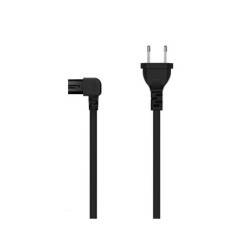 Cavo di alimentazione angolato Aisens Forma 8 - CEE7/16/M-C7/H - 1,8 M - Colore nero