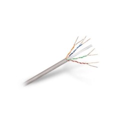 Cavo di rete Aisens RJ45 Cat.6 UTP rigido AWG24 - Bobina in rame al 100% da 305 m per installazione - Colore grigio