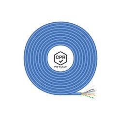 Cavo di rete Aisens RJ45 LSZH CPR Dca CAT.6 UTP AWG24 - 100M - Colore blu