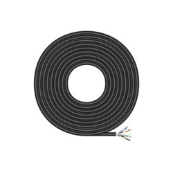 Aisens Cable de Red Exterior Impermeable RJ45 Cat.6 Ftp Rigido Awg24 - 100m - Color Negro