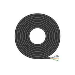 Aisens Cable de Red Exterior Impermeable RJ45 Cat.6 Utp Rigido Cca Awg23 - 305m - Color Negro