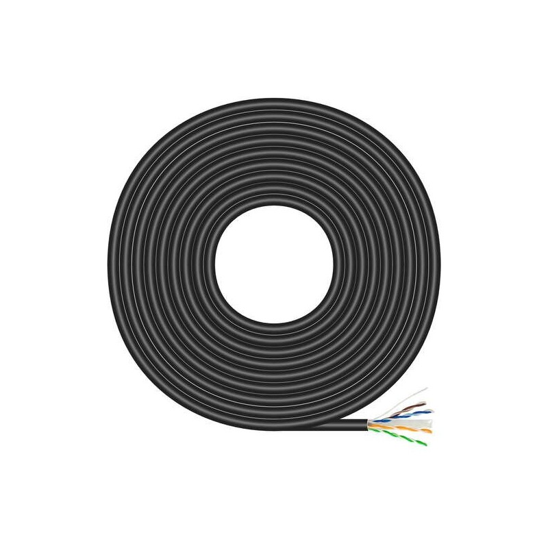 Aisens Cable de Red Exterior Impermeable RJ45 Cat.6 Utp Rigido Cca Awg23 - 305m - Color Negro Aisens Cable de Red Exterior Impermeable RJ45 Cat.6 Utp Rigido Cca Awg23 - 305m - Color Negro