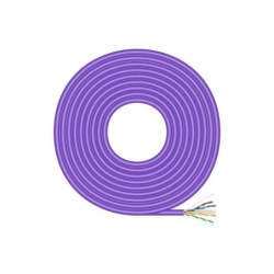 Cavo di rete Aisens RJ45LSZH Cat.6 UTP rigido AWG23 CCA (lega) - 100 m - Colore viola