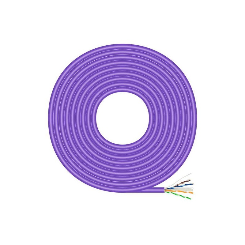 Cavo di rete Aisens RJ45LSZH Cat.6 UTP rigido AWG23 CCA (lega) - 100 m - Colore viola Cavo di rete Aisens RJ45LSZH Cat.6 UTP rigido AWG23 CCA (lega) - 100 m - Colore viola