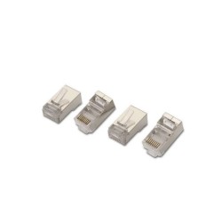 Aisens Confezione da 10 connettori RJ45 FTP a 8 fili Cat.5e AWG24 - Colore Argento